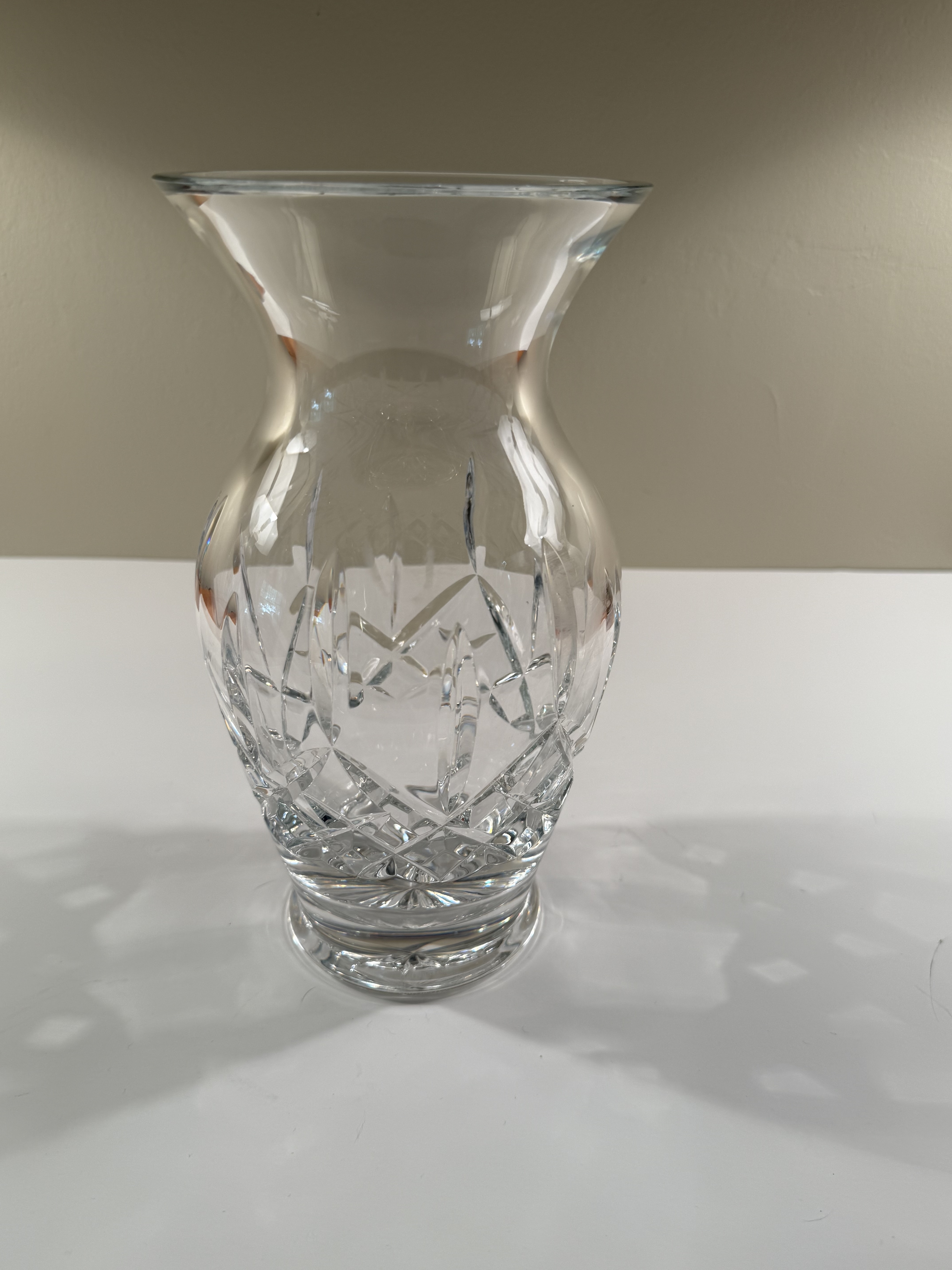 Waterford Crystal "Lismore" Pattern — Flared Footed Flower Vase